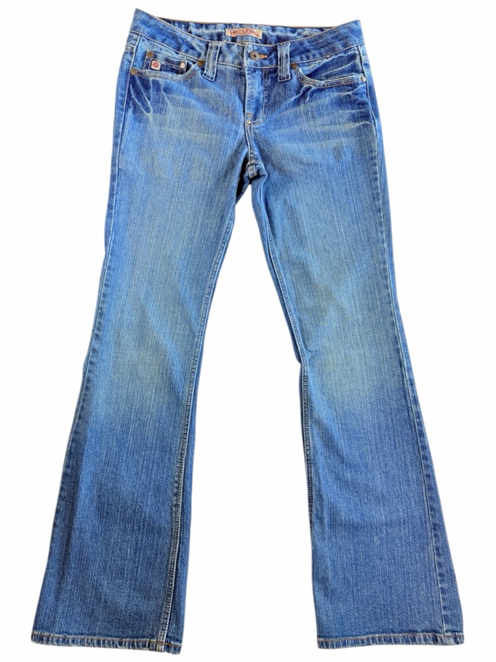Paris Blues Jeans Women Size 5 Blue Sparkle Low Rise Bootcut Denim